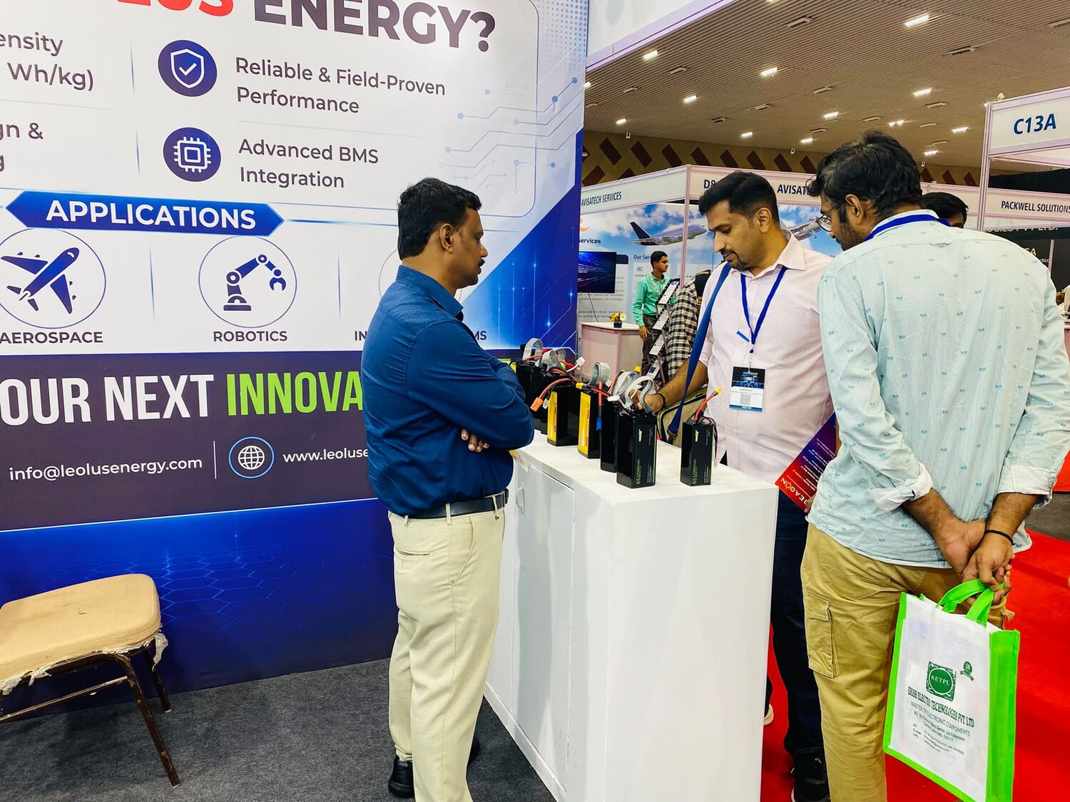 Leolus Energy at DEFTECH Bharat 2026 drone & defence battery exhibition, Bengaluru — photo 3