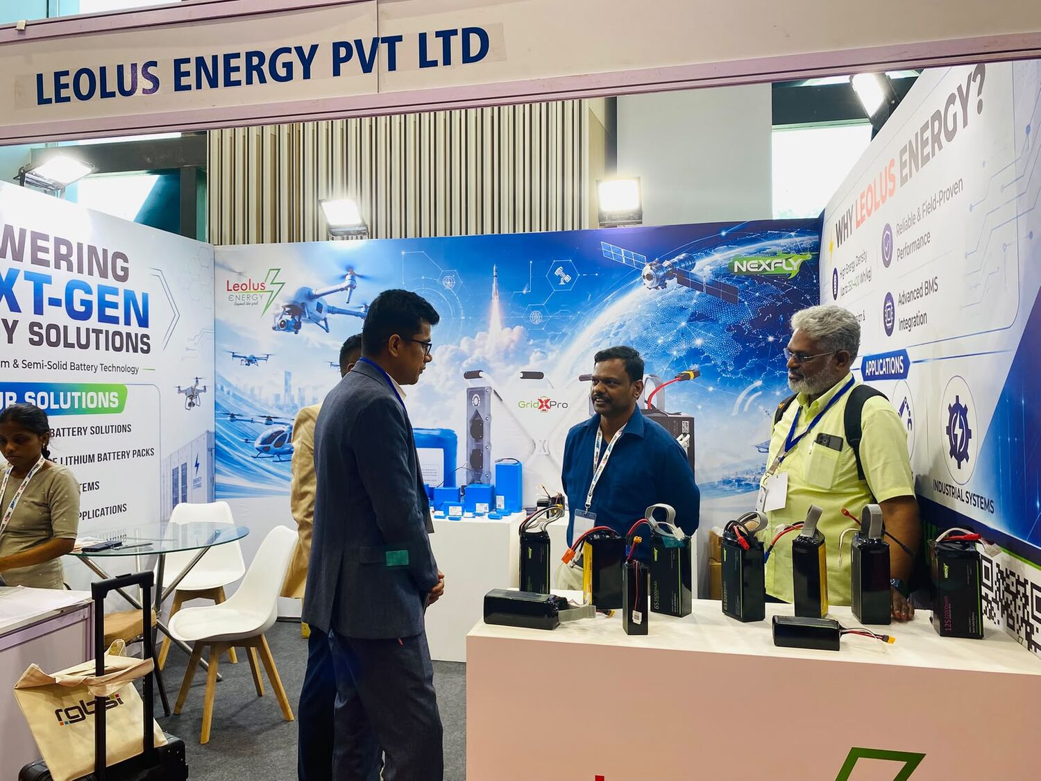 Leolus Energy at DEFTECH Bharat 2026 drone & defence battery exhibition, Bengaluru — photo 7