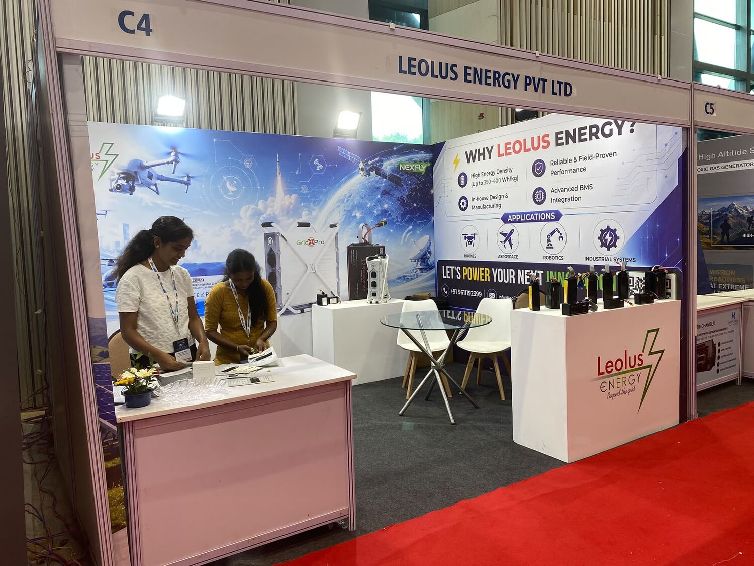 Leolus Energy at DEFTECH Bharat 2026 drone & defence battery exhibition, Bengaluru — photo 18